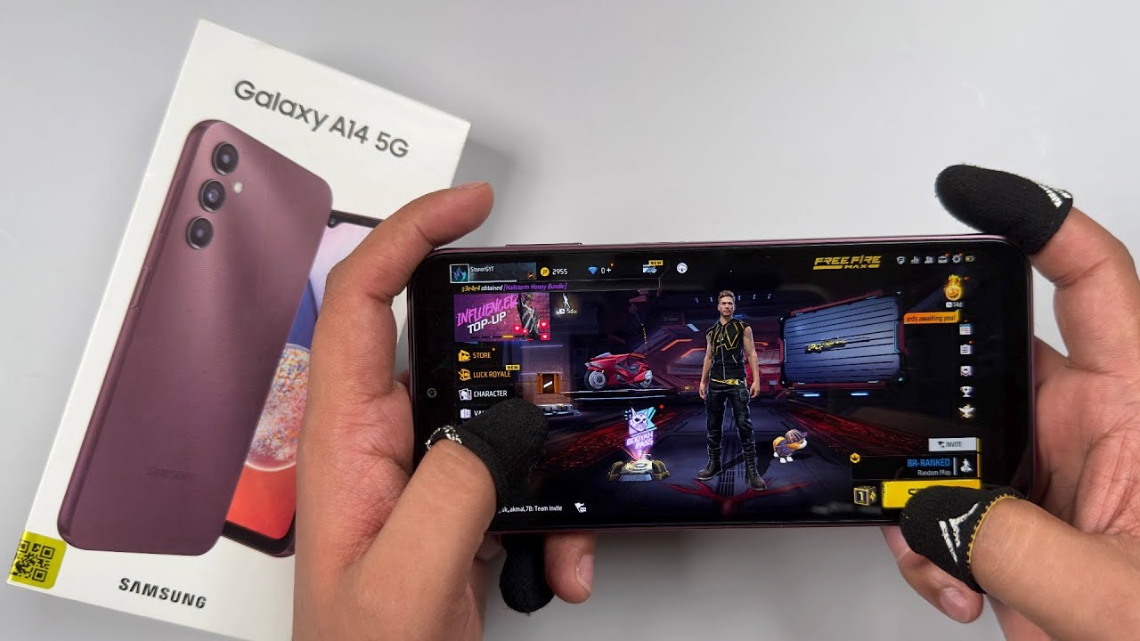 SAMSUNG GALAXY A14 5G GARENA FREE FIRE MAX GAMEPLAY TEST