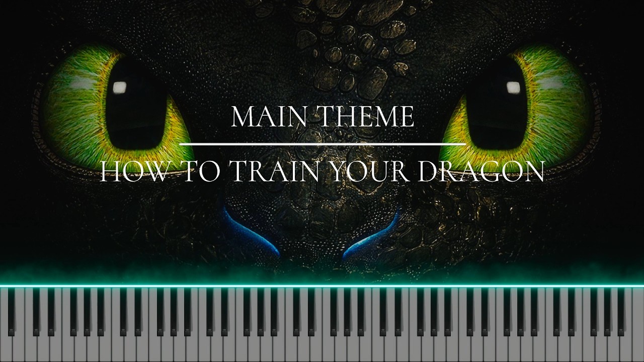 How To Train Your Dragon Main Theme   Visual Piano Tutorial