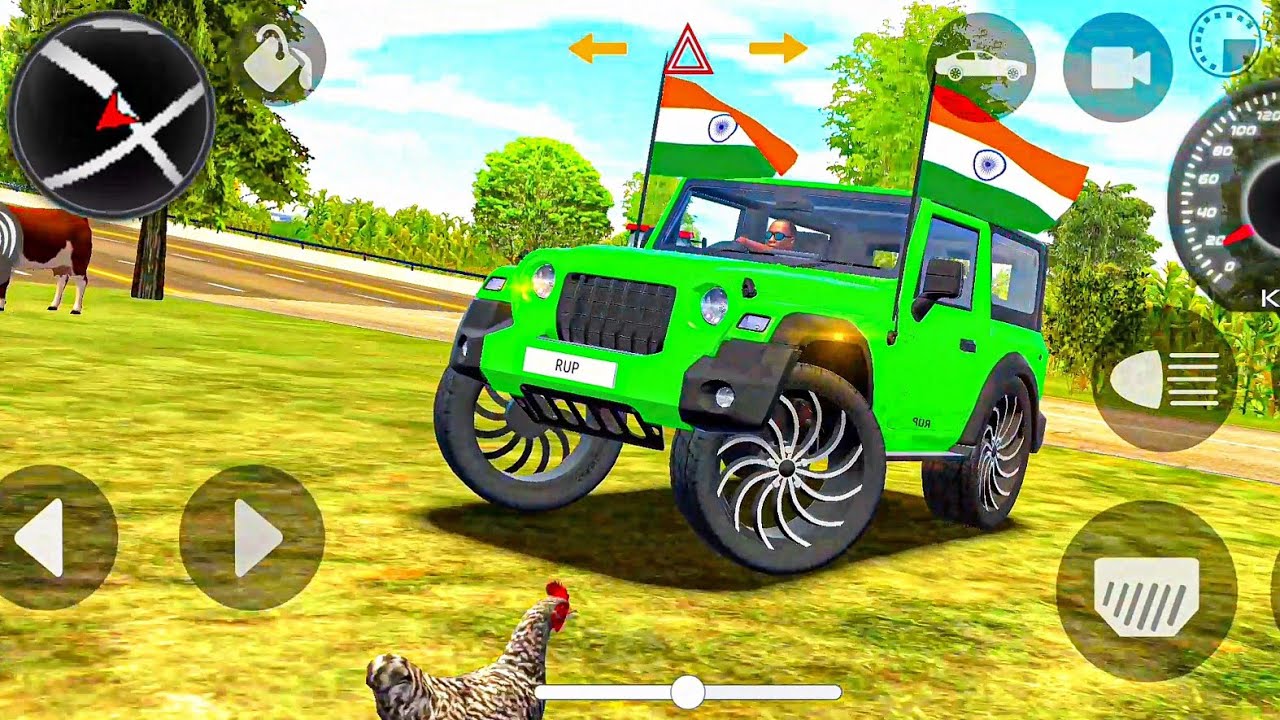 Modified Mahindra Thar😈Games:Indian Green Thar (Gadi Wala Games) Car Game Android Game #2025 #prt74