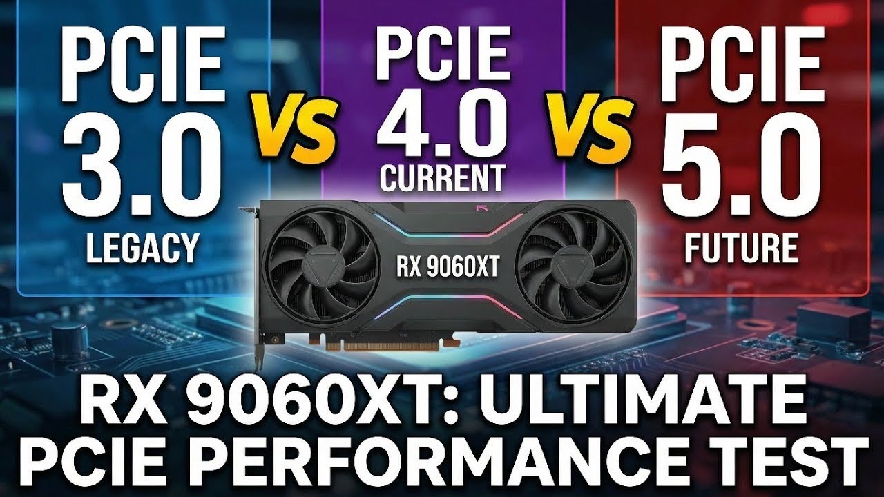 rx 9060 xt pcie 3.0 vs 4.0 vs PCIe 5.0 + Ryzen 9 9800X3D | Gaming Benchmark Test 🚀