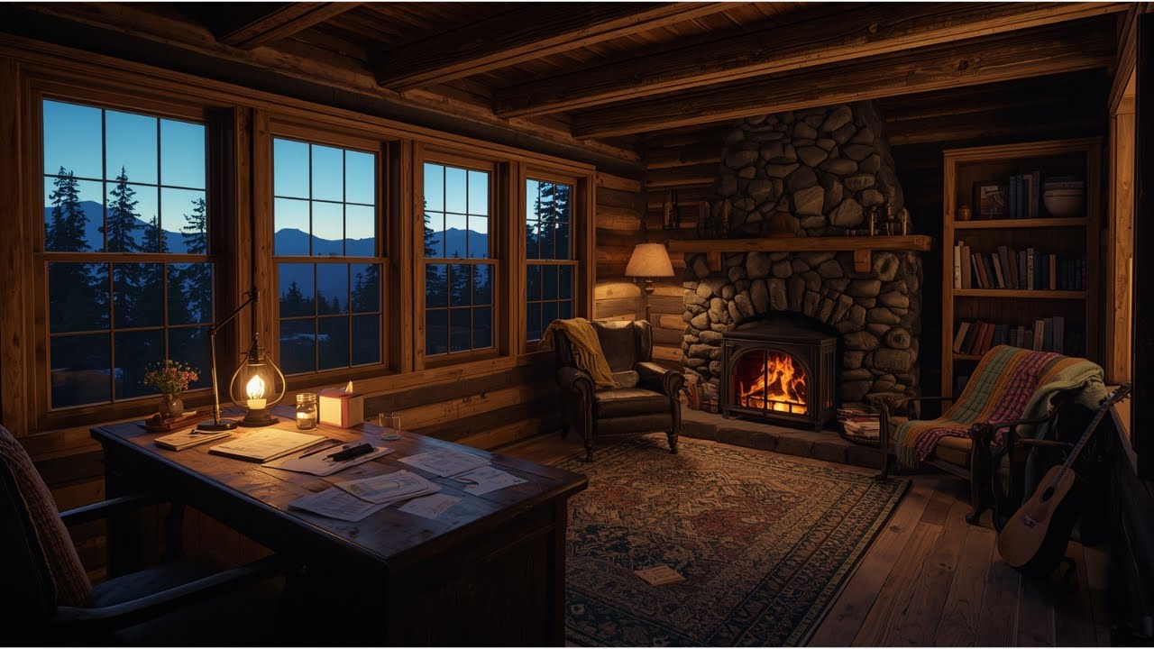 You're Studying before Sunrise in a Mountain Cabin | Appalachian Folk Music for Focus