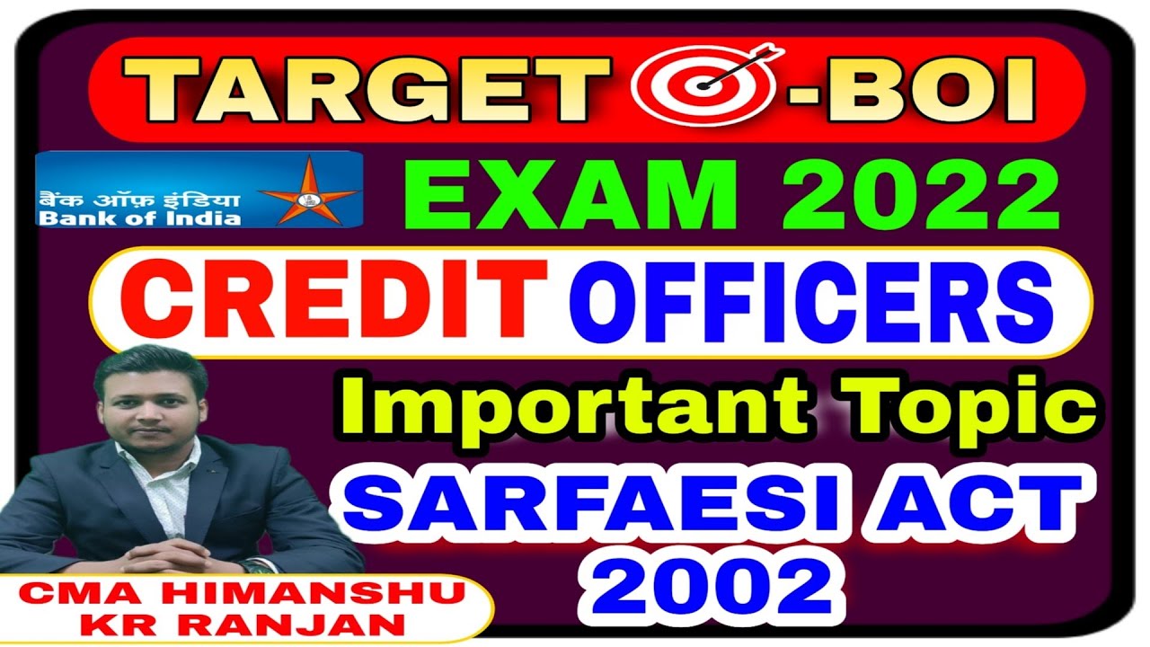 SAFARESI ACT 2002 | BANK OF INDIA | CREDIT OFFICER | BANKING JOBS | IMPORTANT | PSU JOBS |
