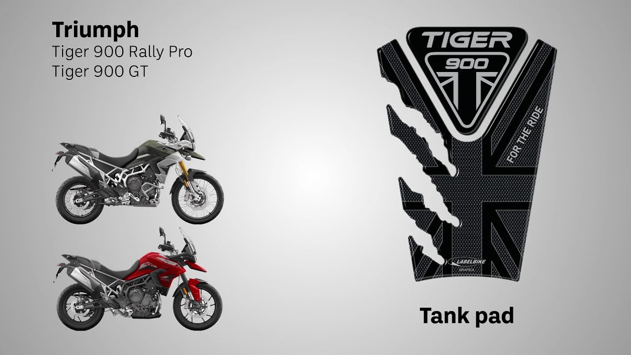ADESIVO LabelBike® in GEL 3D paraserbatoio compatibili per moto Triumph TIGER 900 RALLY-TIGER 900 GT