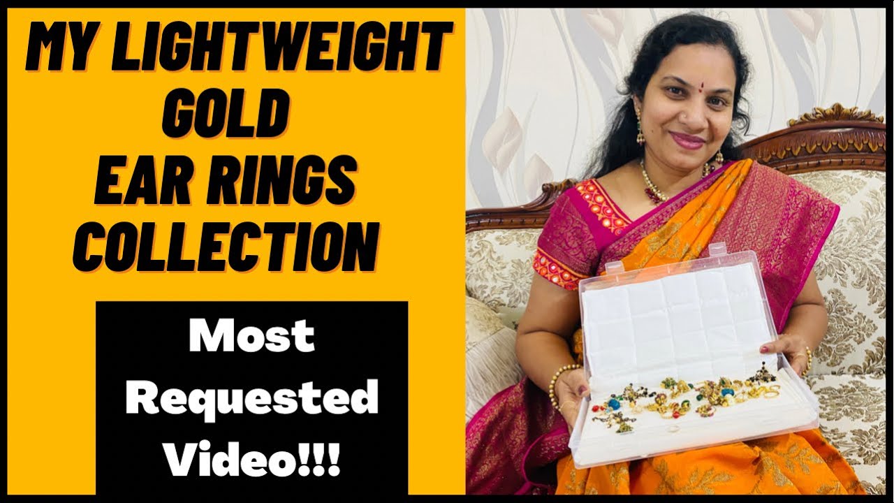 My Gold Ear Rings Collection |Trendy designs | Most Requested Video| Mee Sandhya