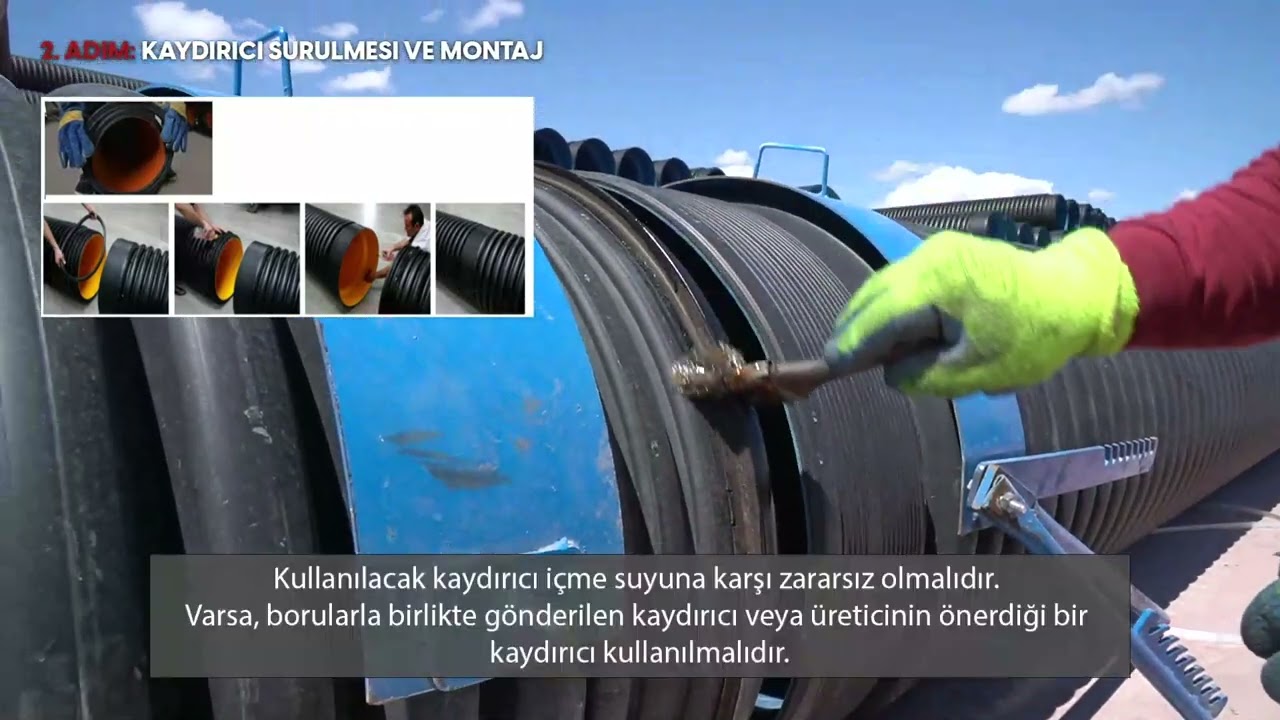Koruge Boru Montajı