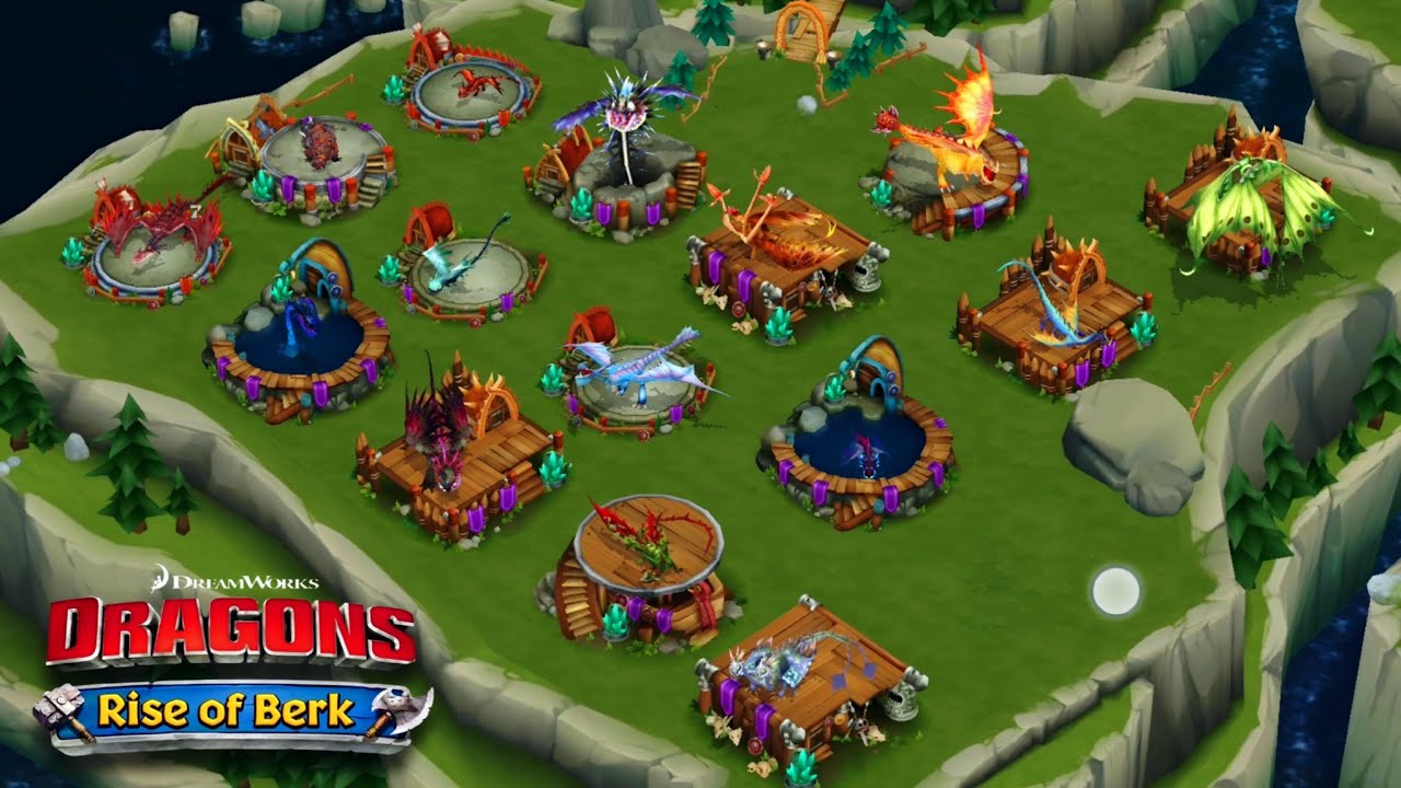 All Common Dragons Level Up Titan Wing - Dragons : Rise of Berk