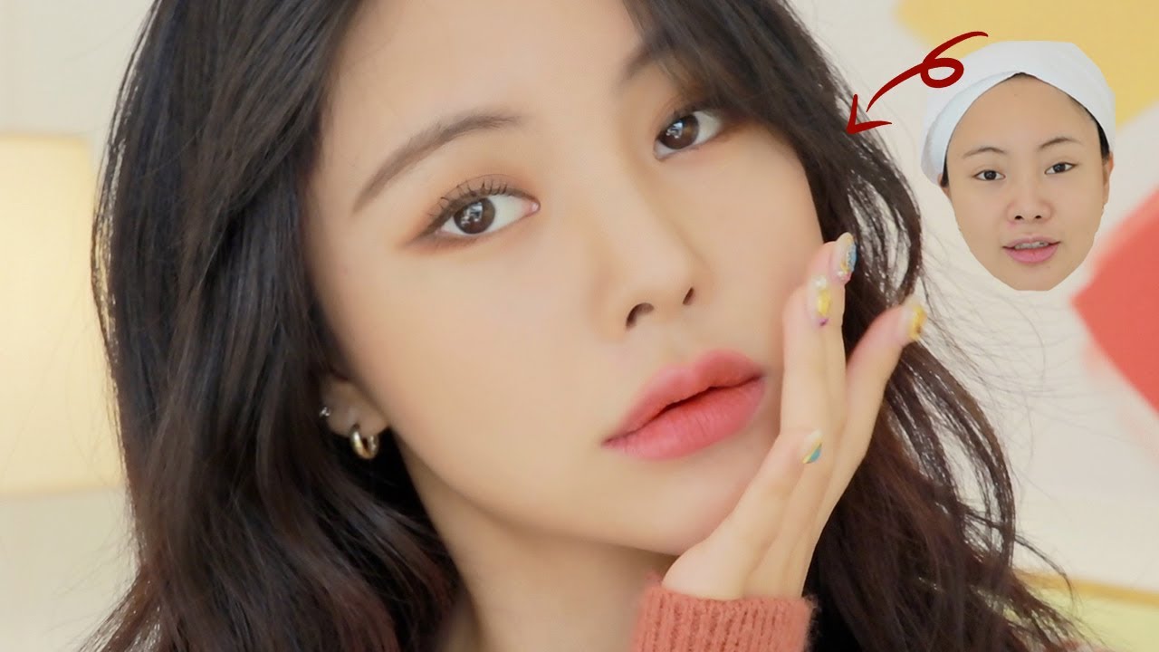 연말에 하기 딱 좋은 노렌즈 + 청순고급 메이크업. (feat.렌즈 없이 눈커지는 방법) :: Daily Makeup