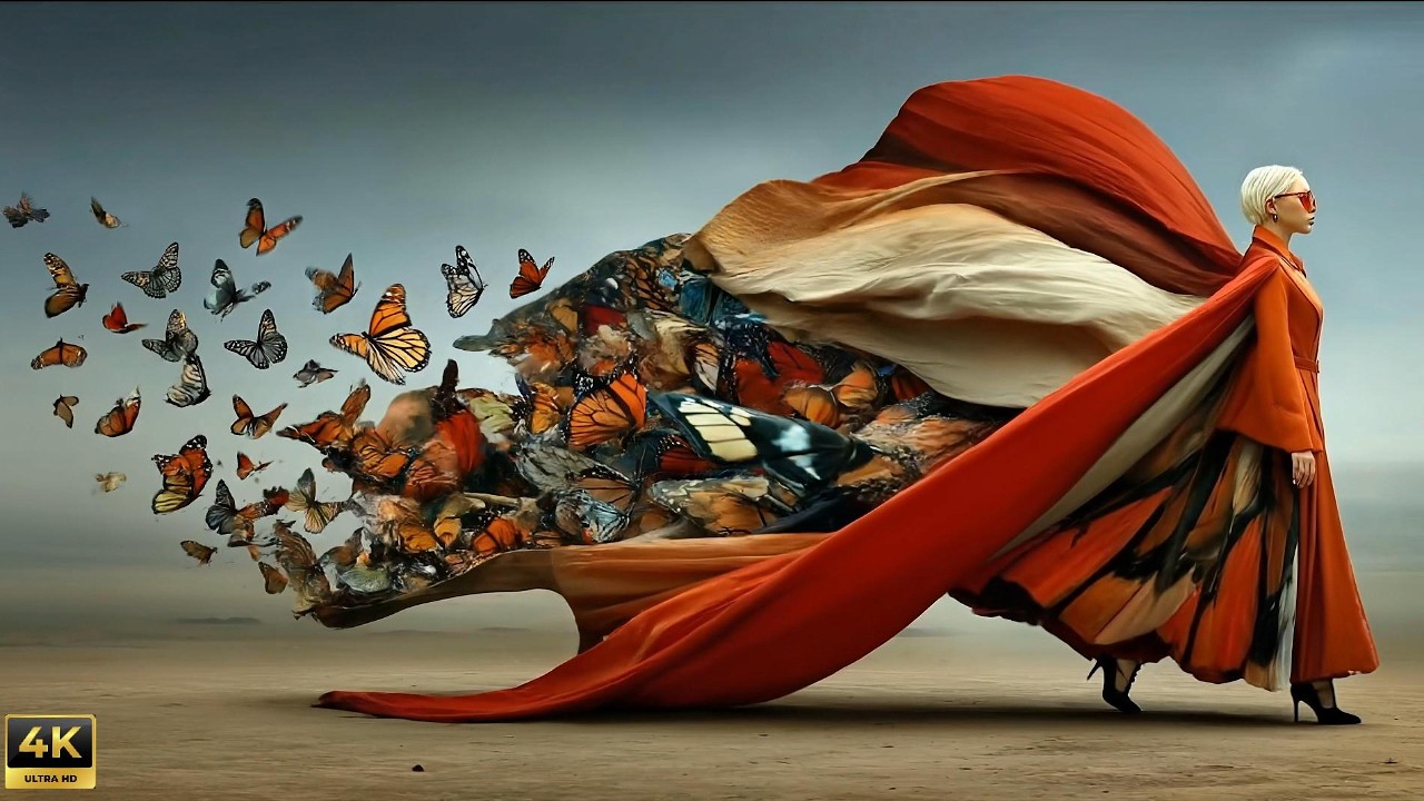 Timeless Beauty: Embracing the Cycle of Life #woman #butterfly #beyourself #aiart #aivideo #aimusic