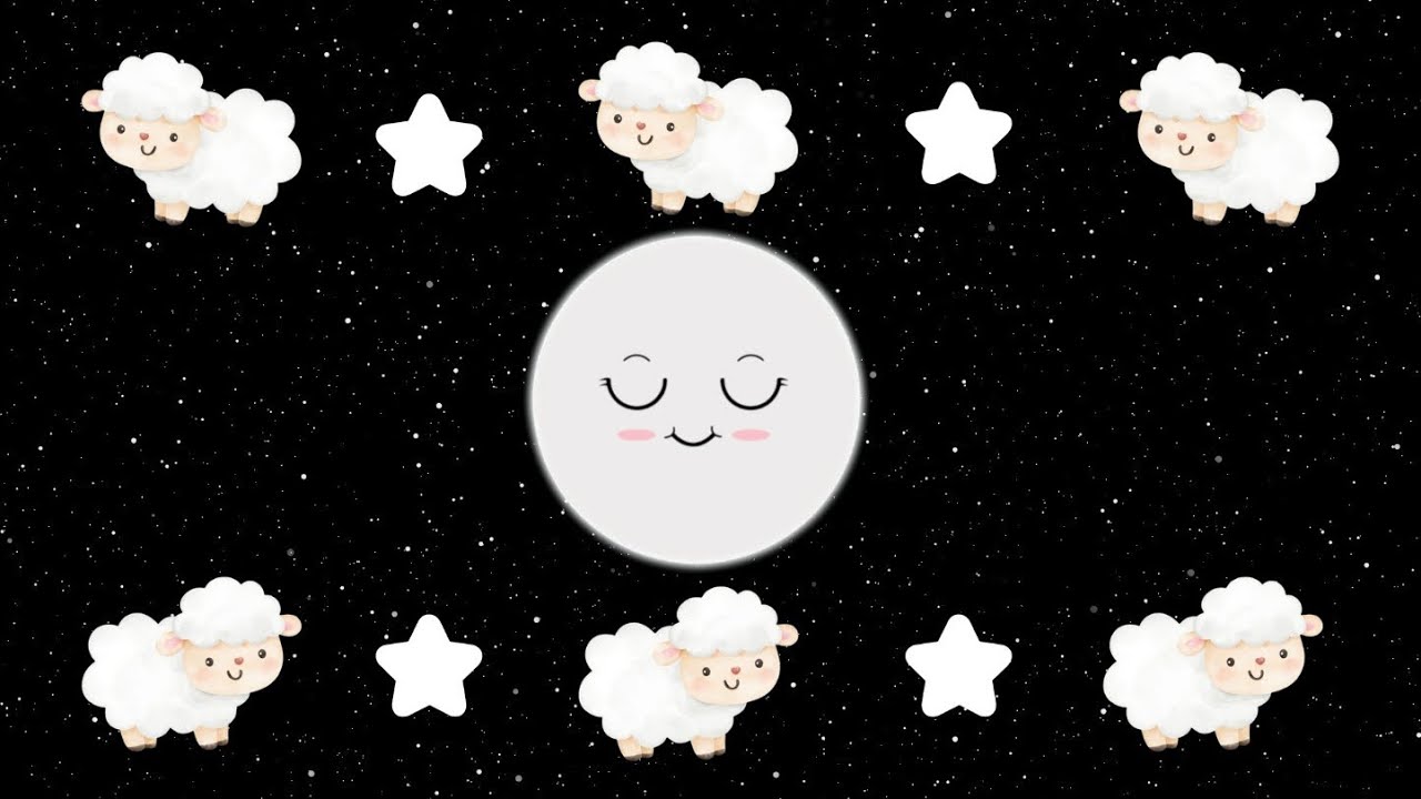 Sweet Moon & Little Lambs 🌙🐑 Baby Sleep Music | Calming Lullaby Under the Stars