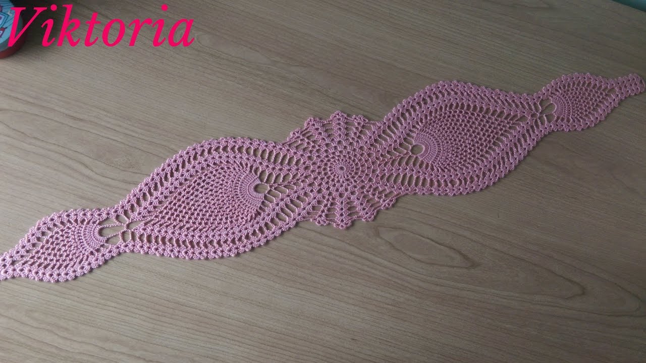 Tutorial Parte1 - Centrino -  Runner all'uncinetto - 87 cm