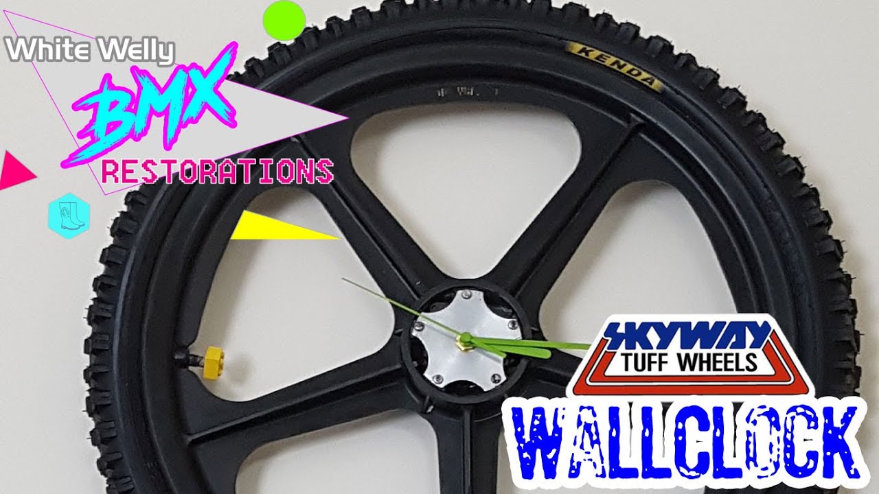Skyway Tuff 2 BMX MAG Wheel Wall Clock Upcycle Project