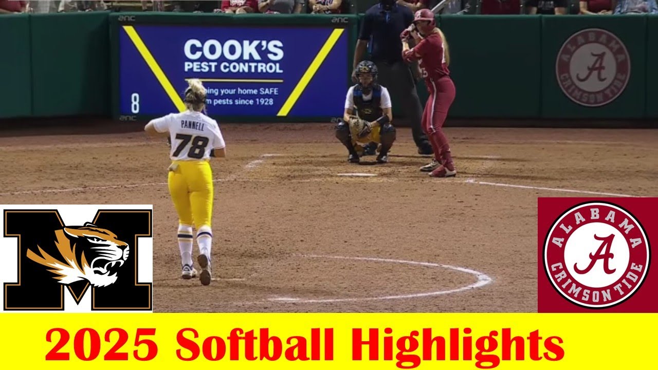 Missouri vs #15 Alabama Softball Game Highlights 4 26 2025