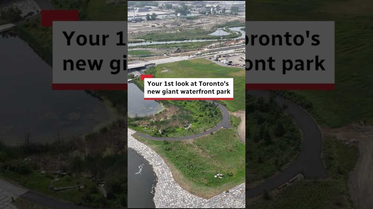 Take a walk around the new Port Lands park