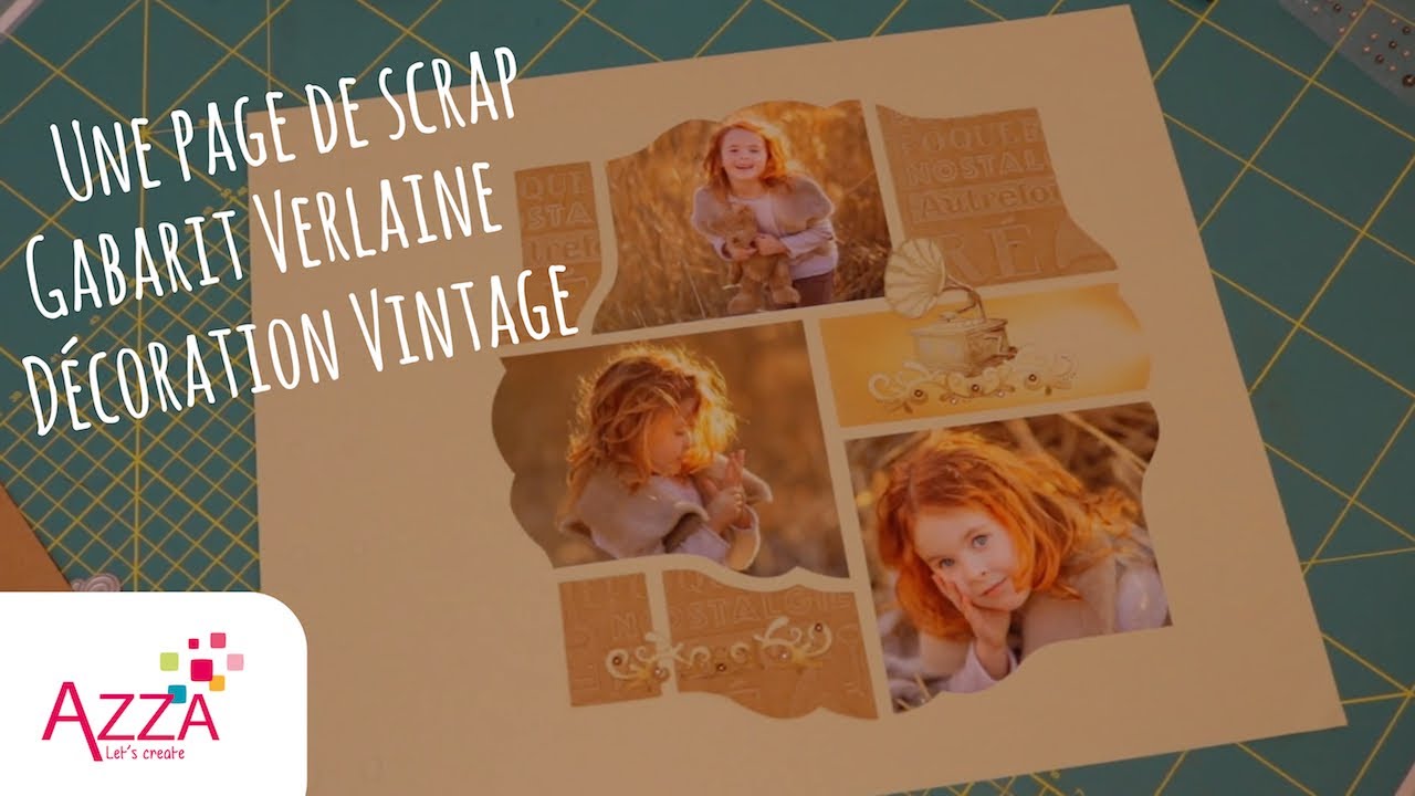 Une page de scrap | Gabarit Verlaine | Déco Vintage