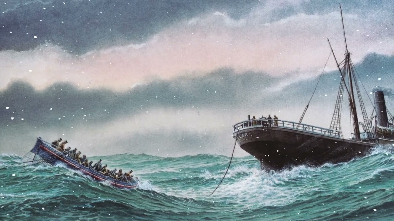 The rescue in 1916 of the S.S Uller by the Sheringham Lifeboat, J.C. Madge