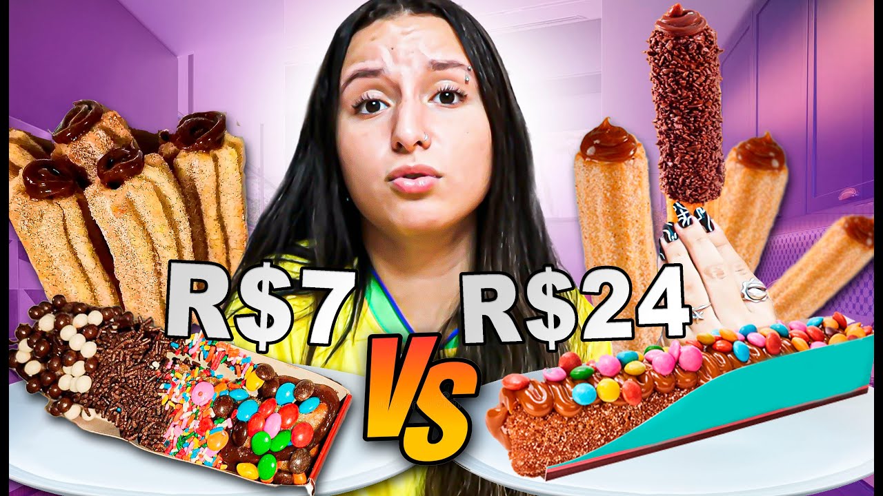 CHURROS CARO DE 24 REAIS x CHURROS BARATO DE 7 REAIS    CARO X BARATO