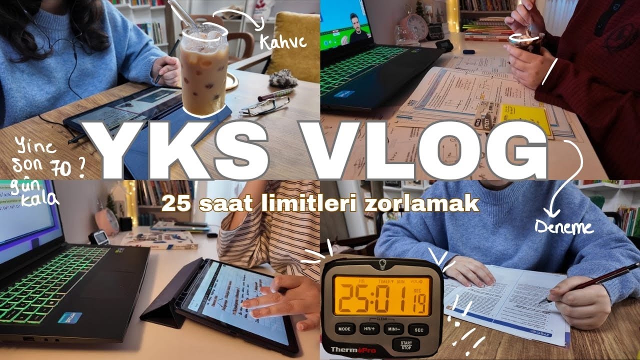 +25 SAAT DERS &Ccedil;ALIŞALIM 🌟YKS VLOG#yks26||Denemeler,bitmeyen ayt konuları, yetişememe korkusu...