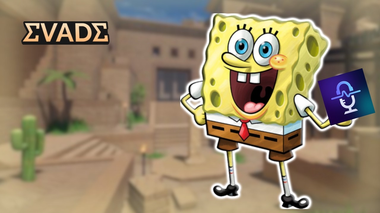 Троллинг в роли Губки Боба в Evade VC | Смешные моменты из Roblox Evade VC