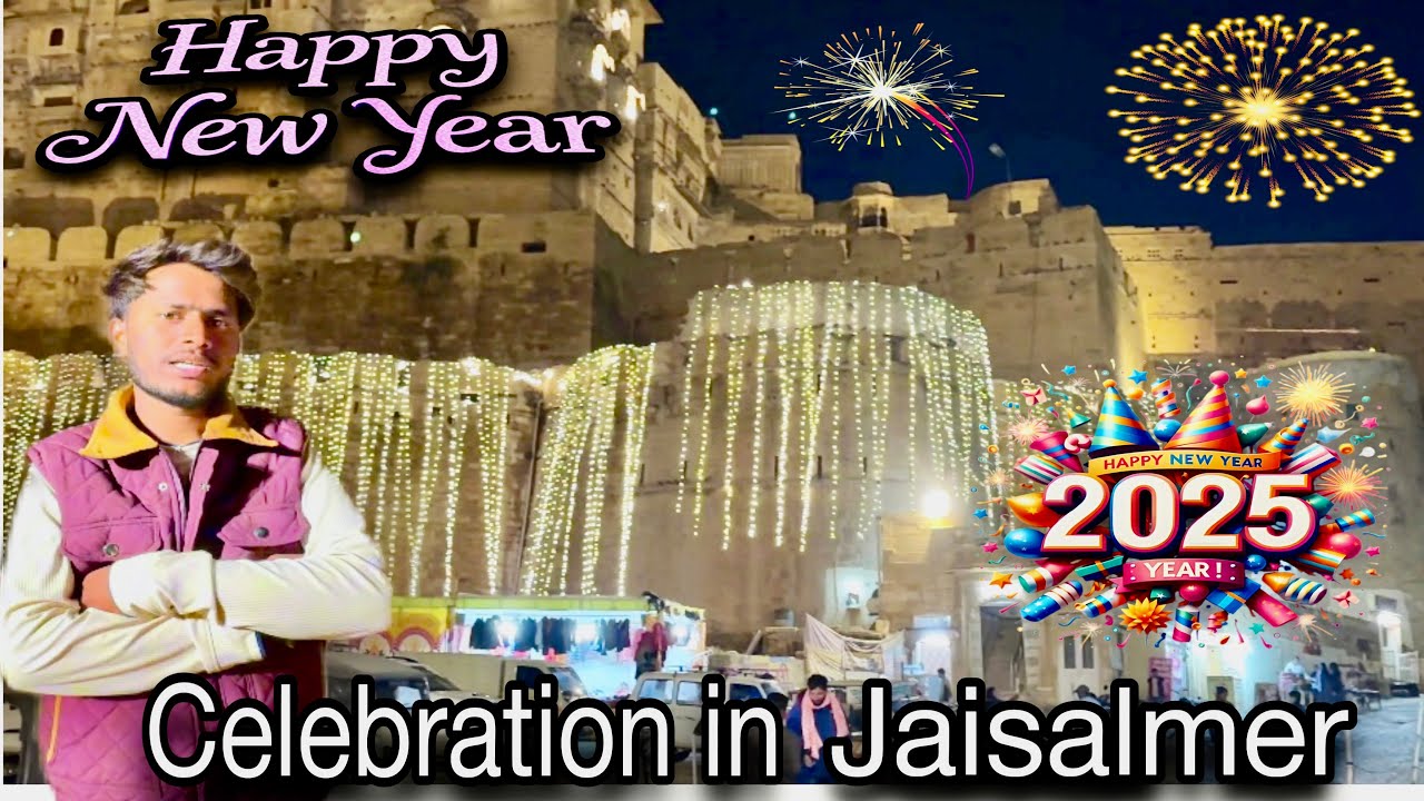 Happy new year 🥳 2025 in Jaisalmer [ Rajasthan ] #happynewyear2025 #2025 #jaisalmer #sheshan40vlogs