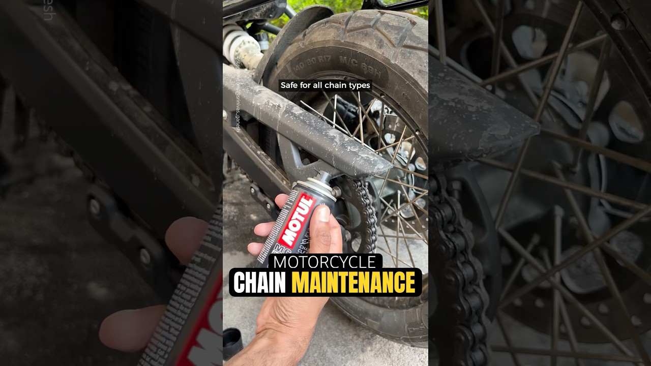Using  @Motul Cleaner and Lube for my motorcycle chain #motul #chaindrive #shorts #shortsfeed #yt
