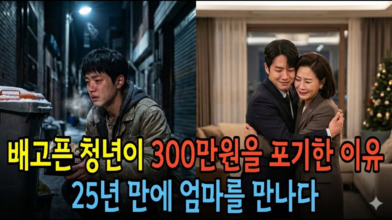 배고픈 청년이 300만원을 포기한 이유, 25년 만에 엄마를 만나다