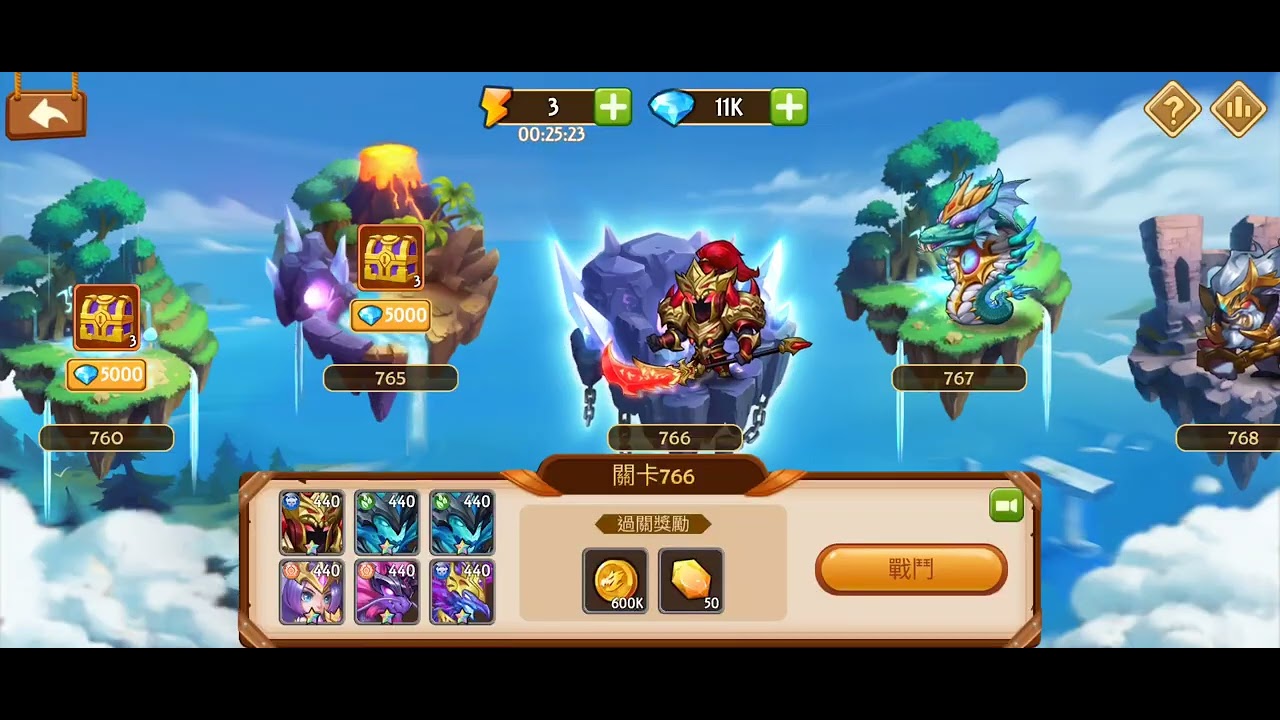 Epic Summoners Dragon lsland 760-766 climbing!