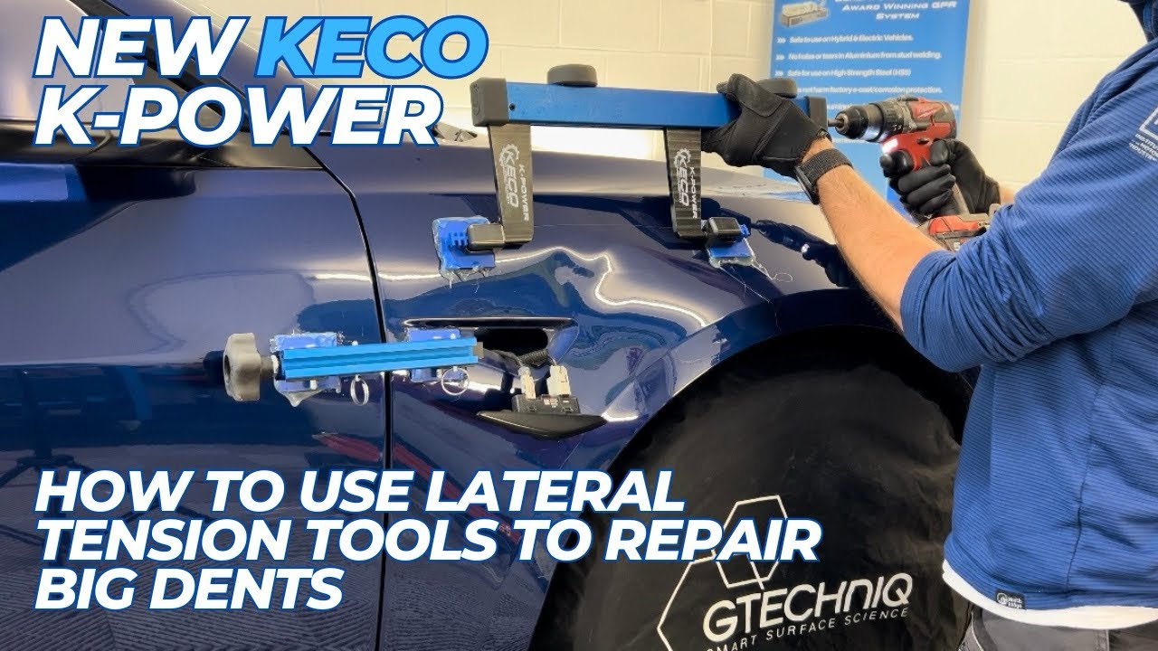 How to use lateral tension in PDR | Large Tesla dent repair with Keco K-Power advanced PDR #howto