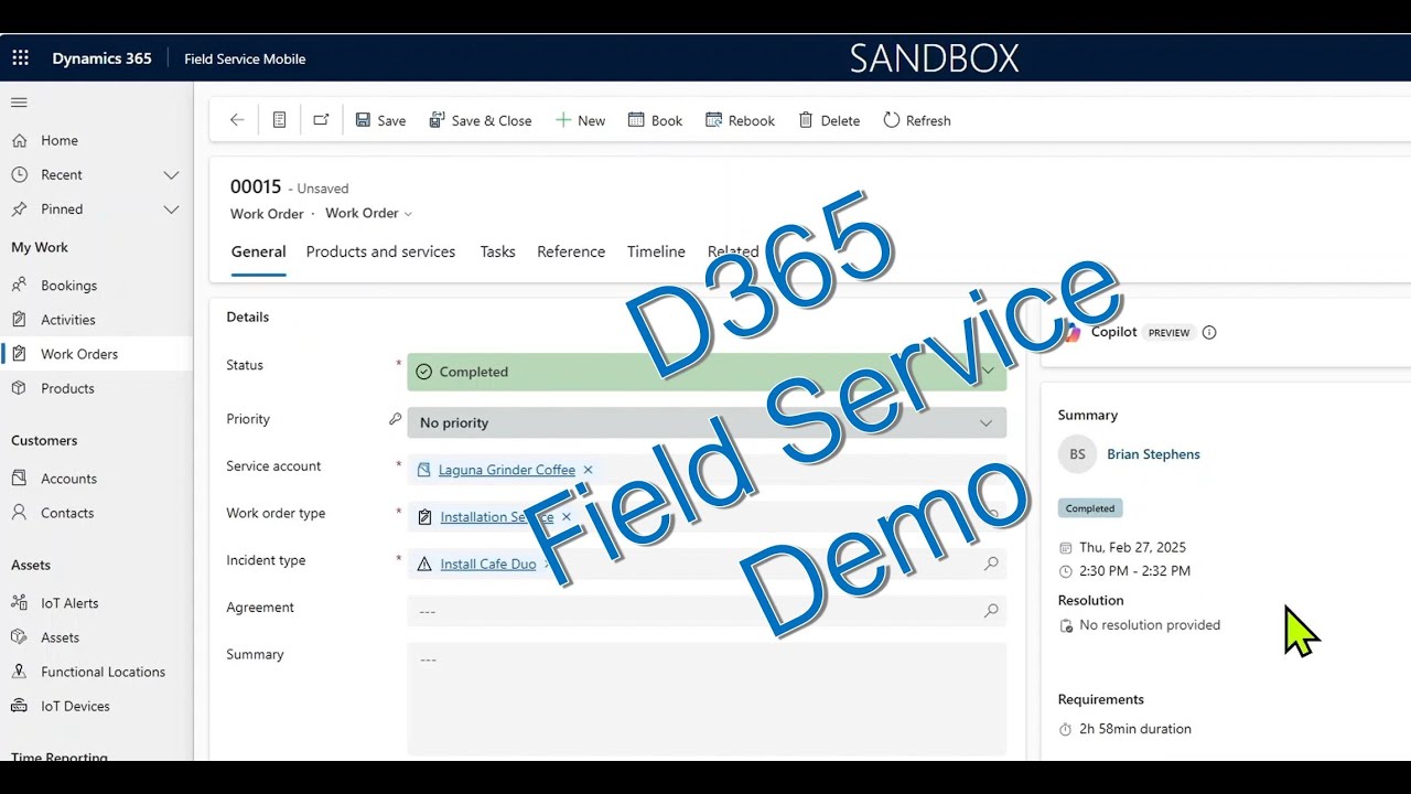 D365 Field Service with Mobile App Demo