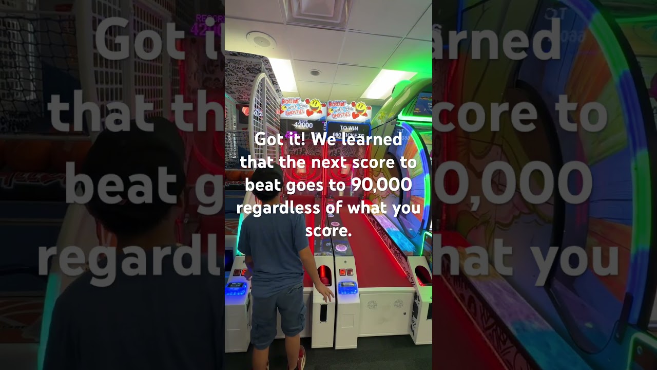 BIG 1200+ Ticket Jackpot Win on Pac Man Roller #arcade #jackpot
