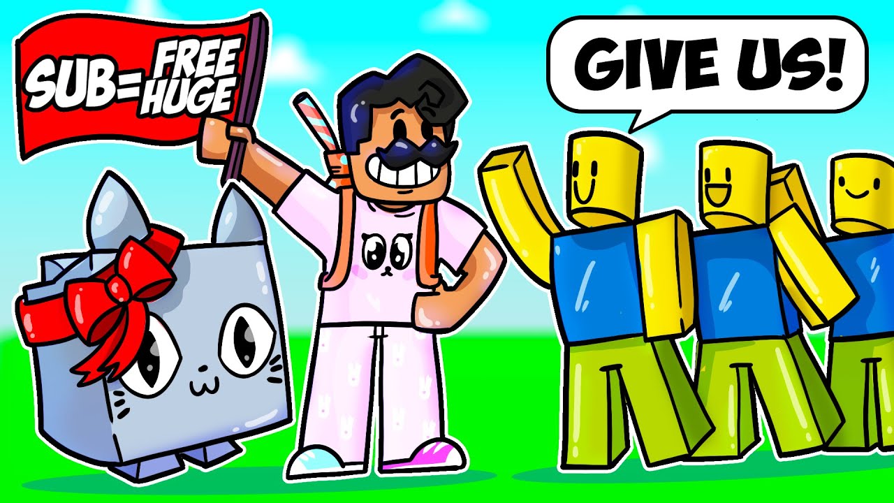 Giving FREE HUGES To NEW PLAYERS... In Pet Simulator X