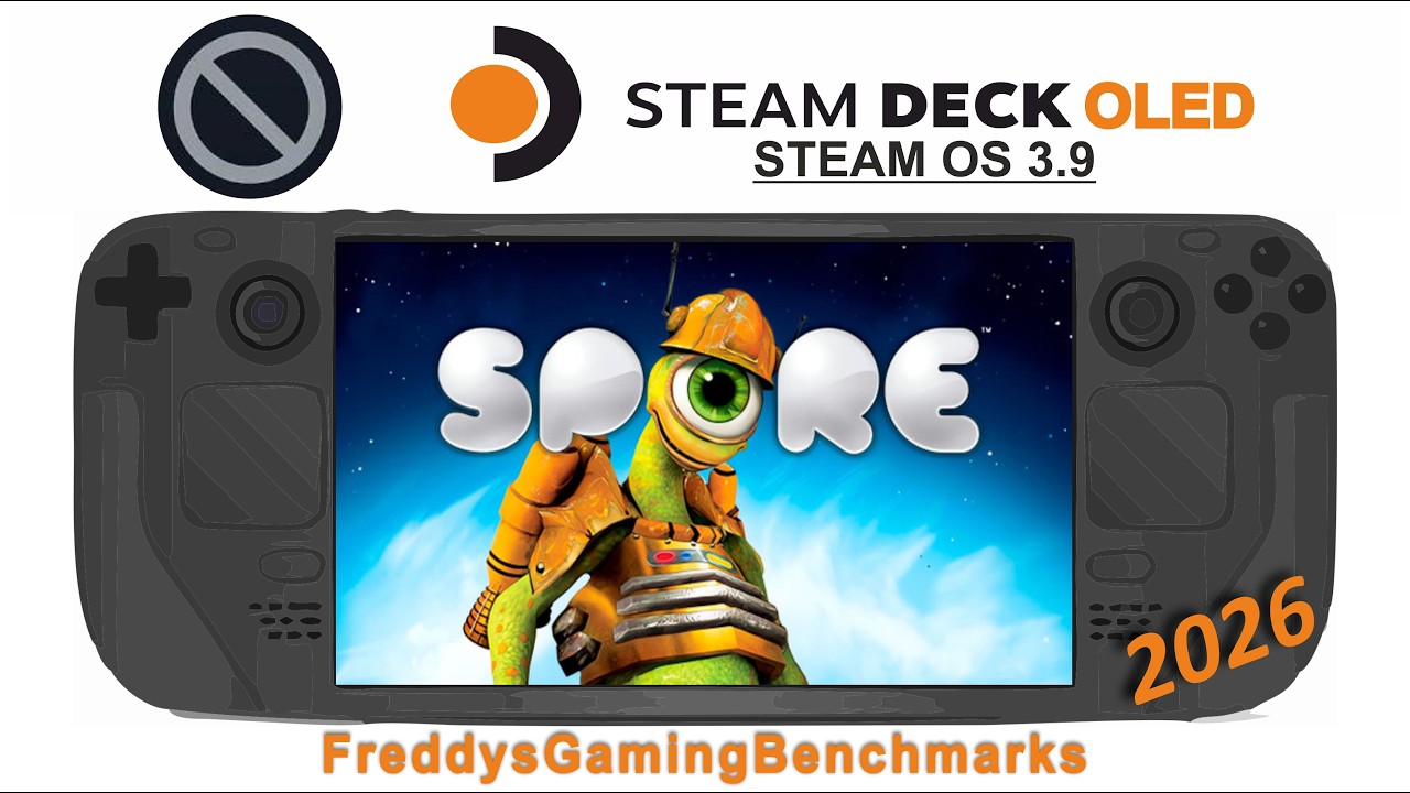 Spore (Test 03.2026) on Steam Deck OLED with Steam OS 3.9
