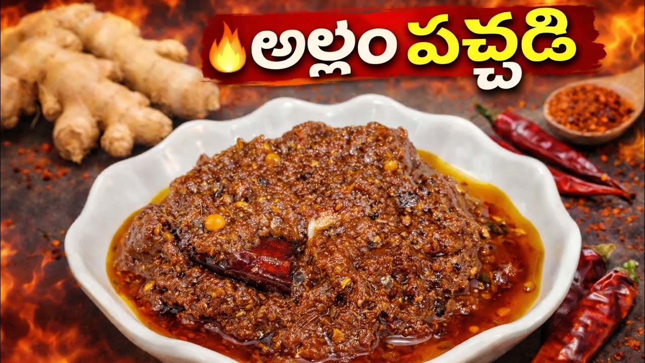 🔥 పుల్లగా… కారంగా… మస్త్ అల్లం పచ్చడి 😋 | Allam Pachadi Recipe Telugu | Amma Style