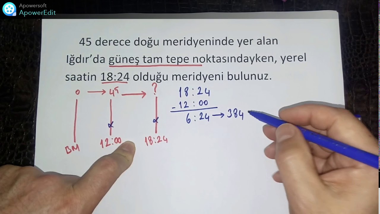 -8-  Yerel saat soru çözümü kısa anlatım..