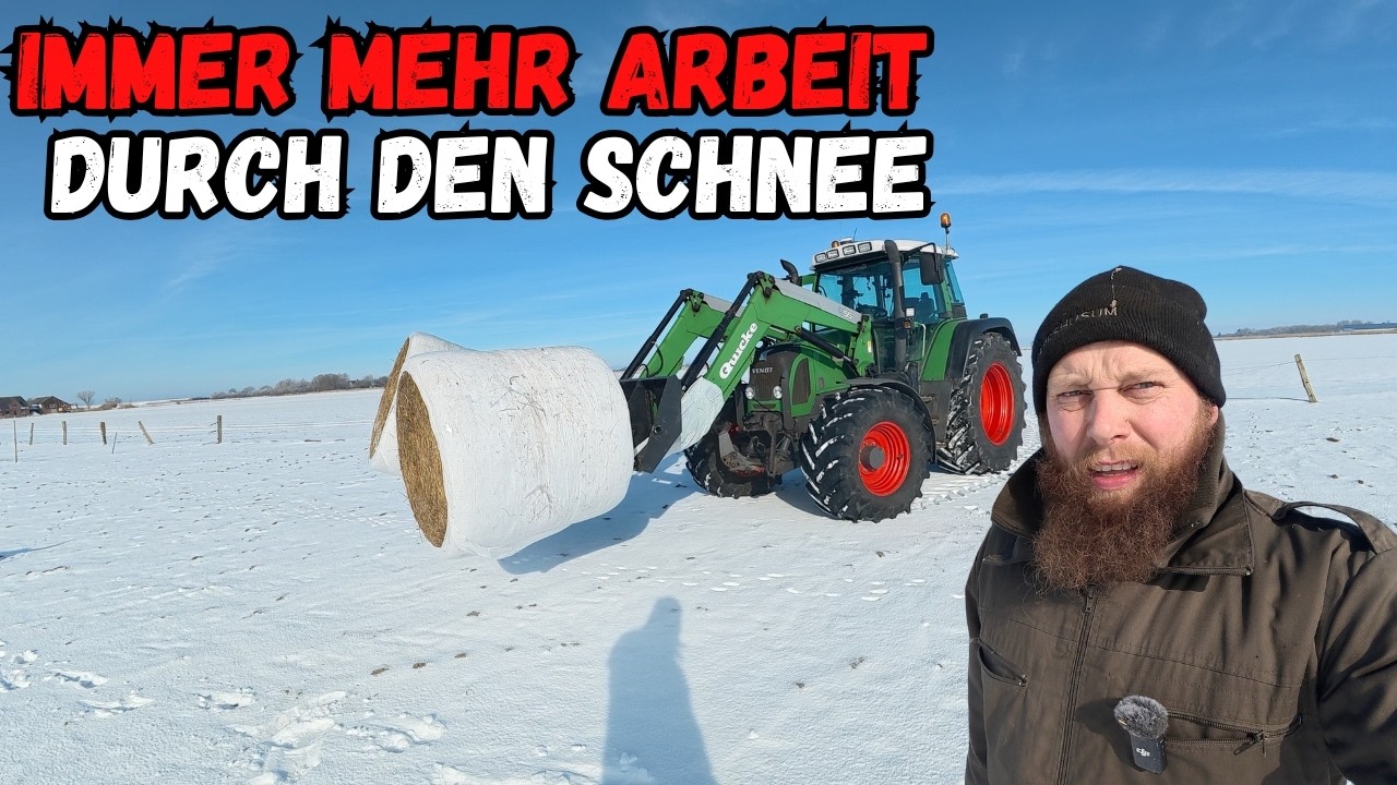 Der Hoflader im Wintereinsatz...ob das geht? 😱