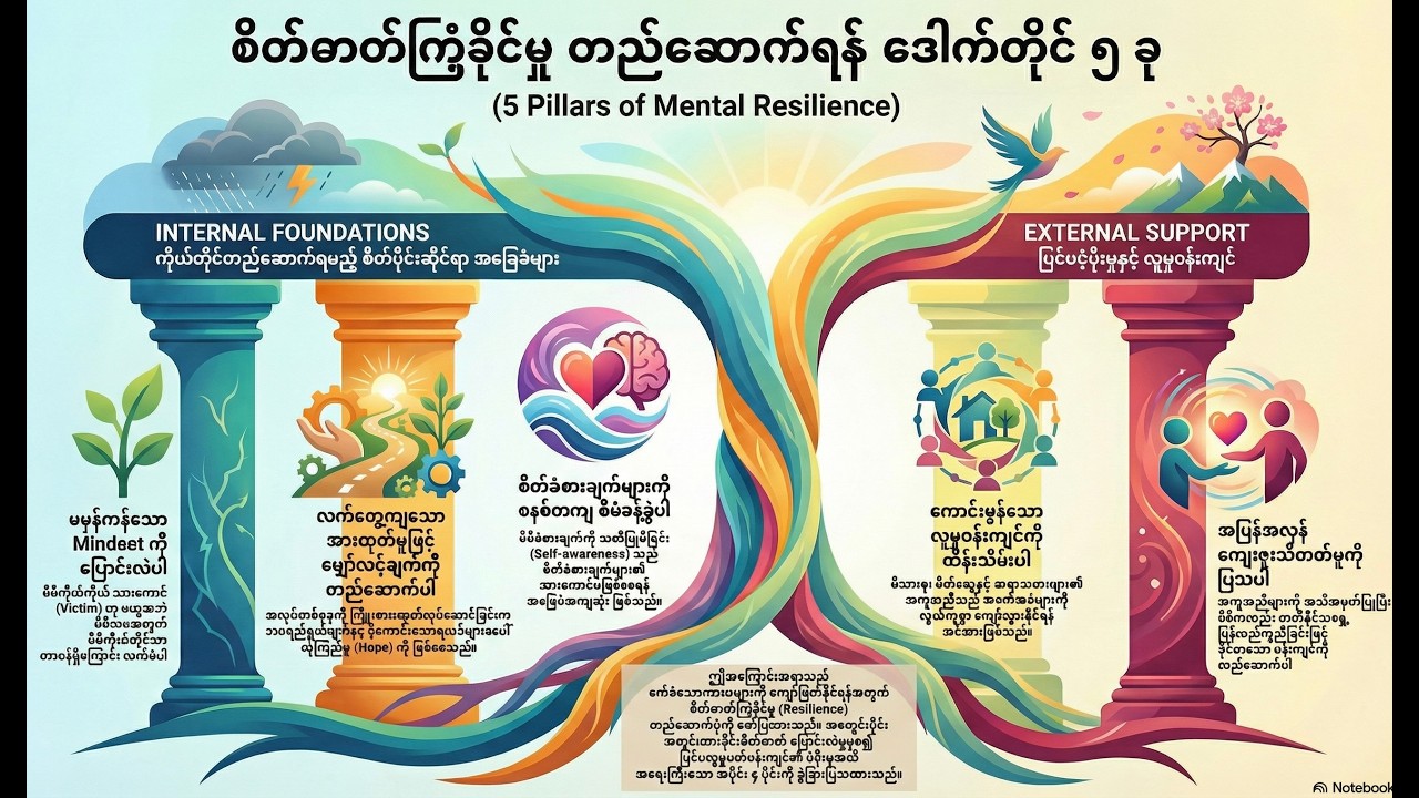 စိတ်ဓာတ်ကြံ့ခိုင်မှု (Mental Resilience) တည်ဆောက်ရန် အဓိကကျသော