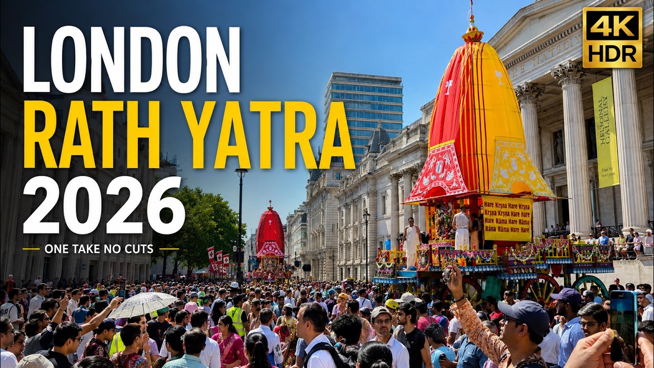 Europe&rsquo;s LARGEST Chariot Festival: London Rathayatra 2026 | Full 4K HDR Walking Tour