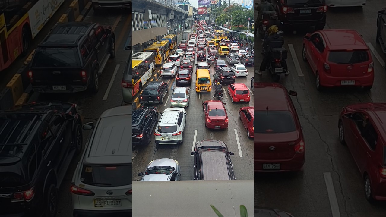 Утренние пробки во вторник, Edsa Ortigas...