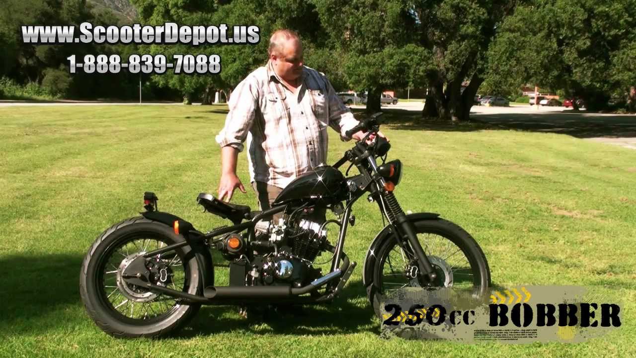 MC_D250RTB, Sunny 250cc Old School Bobber Style street bike at ScooterDepot.us for $ 2,399