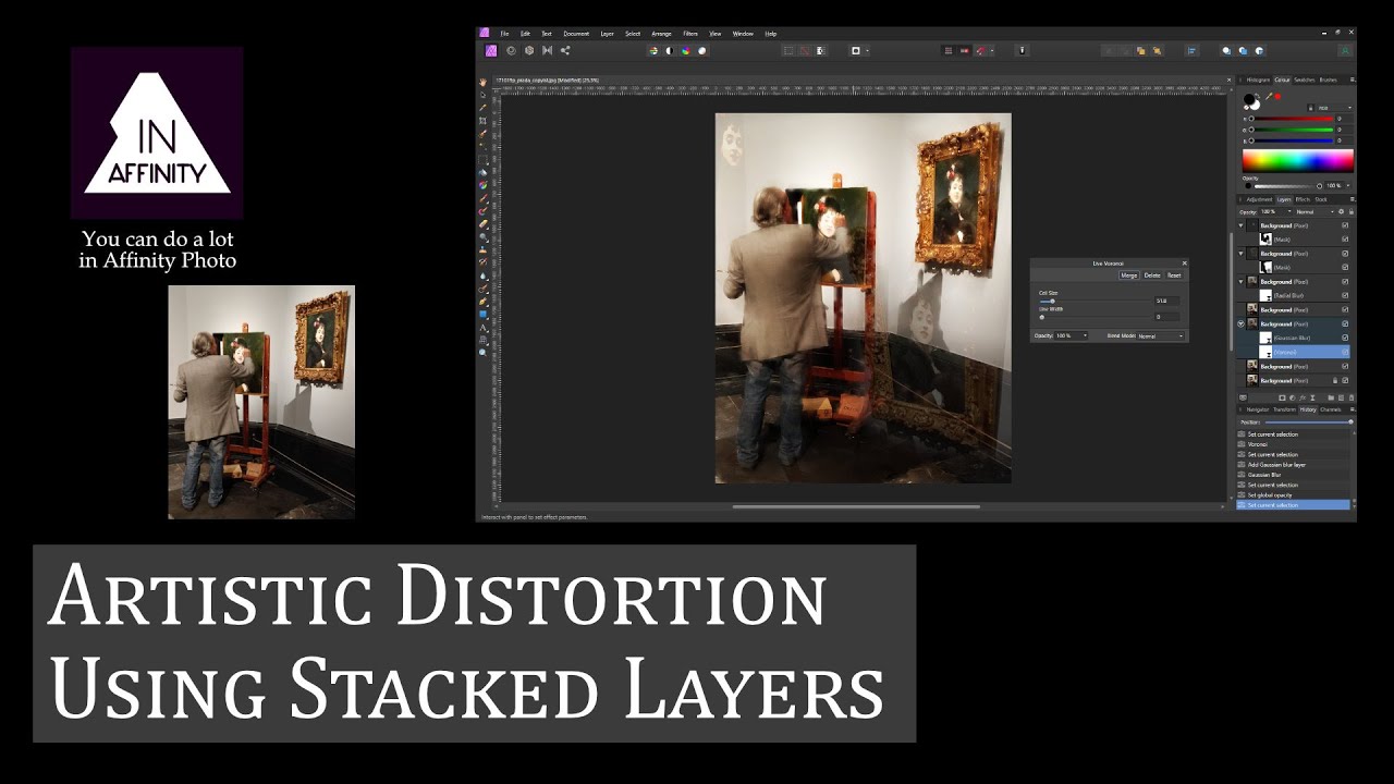 Artistic Distortion Using Stacked Layers