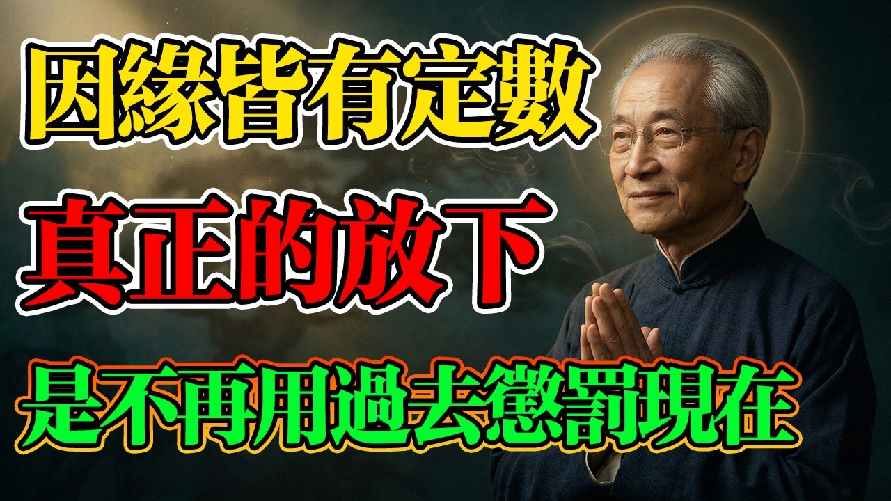 南懷瑾：什麼才叫真正的放下？因緣皆定數，心無掛礙身無枷鎖，放過自己即是修行，亦是重生！#南懷瑾 #佛學智慧 #因果法則 #停止內耗 #易經命理 #人生修行 #修行 #人生感悟 #治癒 #轉運改命
