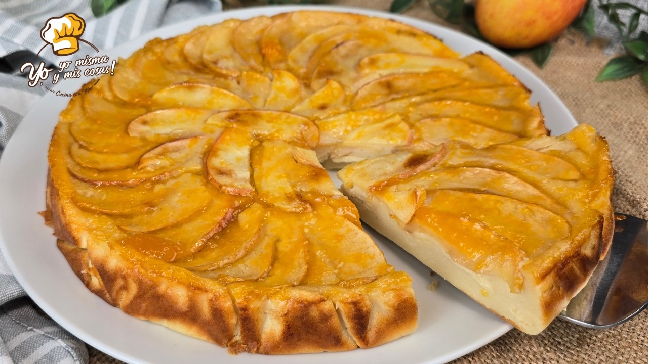 🍎🚀 Irresistible TARTA de MANZANA y YOGUR tan fácil y sin medidas en peso