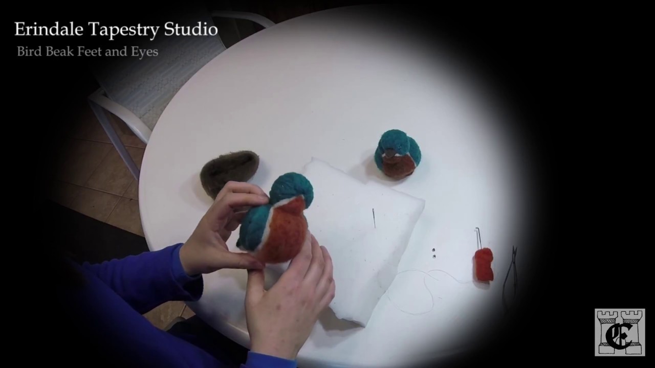 Needle Felting Your Bird’s Beak, Feet, and Eyes