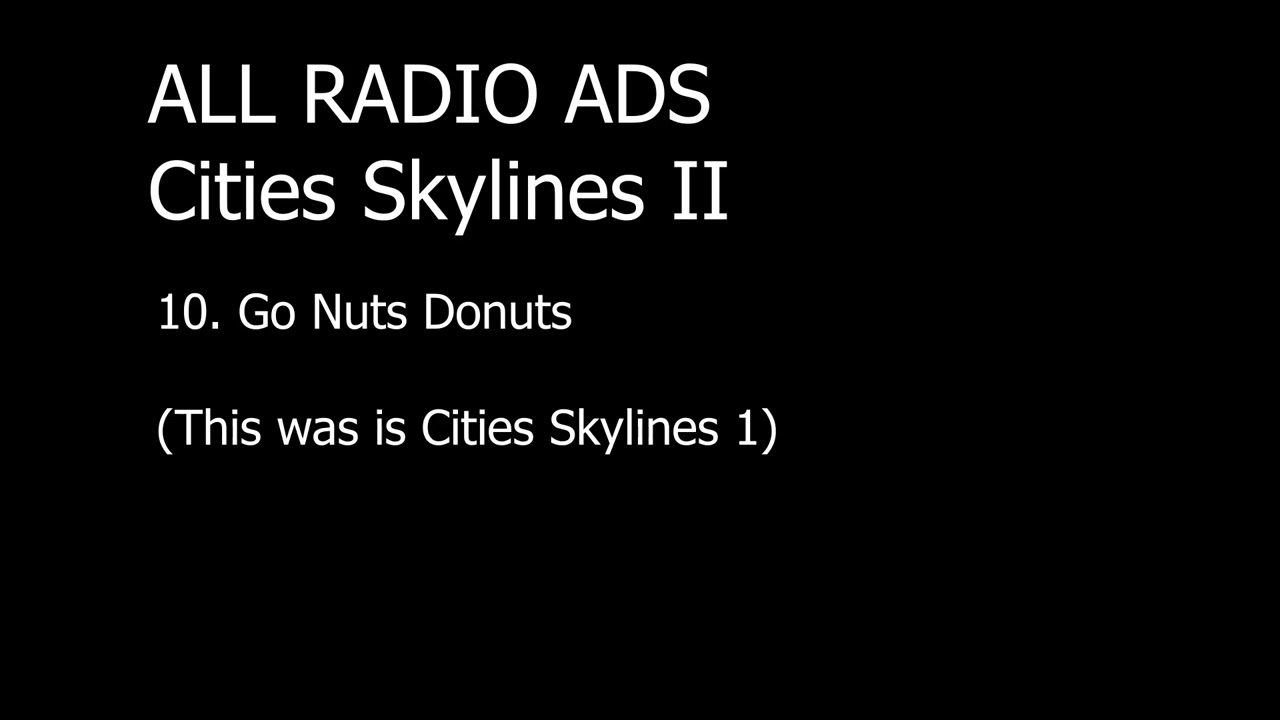 Cities Skylines II - All Radio Advertisements