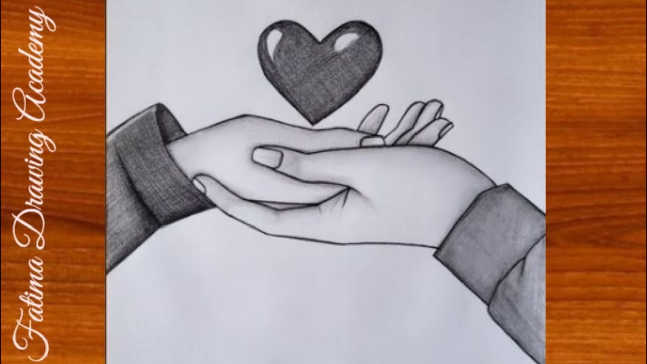 Easy Drawing Ideas Hand and Heart drawing | How to do it step by step | Easy drawing