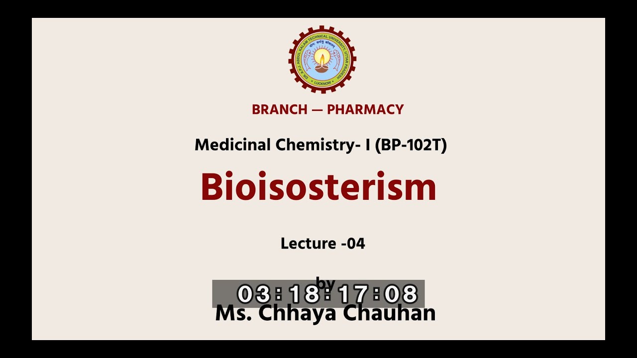Medicinal Chemistry -I | Bioisosterism| AKTU Digital Education