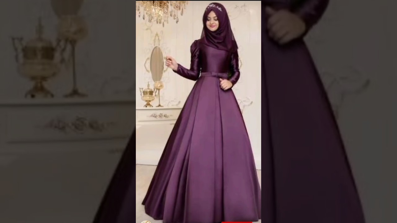 Maxi dress with hijab for party #beautiful #party #fashion