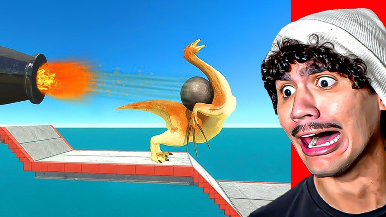 Fuja Escada Abaixo Antes do Canhão Pirata Gigante Disparar - Animal Revolt Battle Simulator