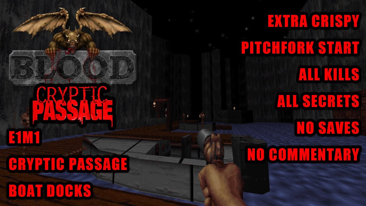 Cryptic Passage - E1M1: Boat Docks (Extra Crispy All Kills + Secrets)