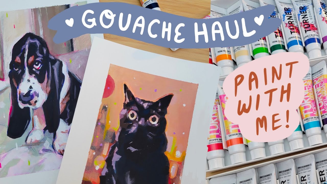 The BEST Gouache Paint?! Let's Paint Pet Portraits!