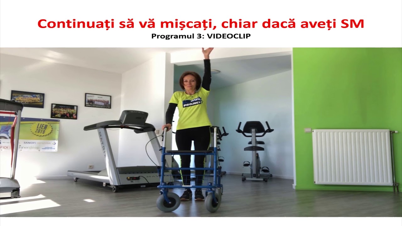 Exerciții de flexibilitate și forță cu un cadru de mers